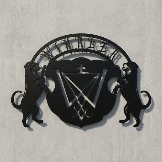 WINKLER Kamin-Wandschild mit Rottweilern Steelmonks