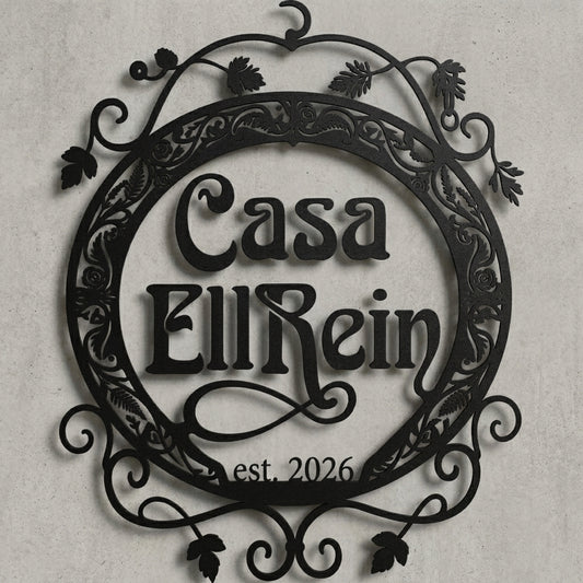 Casa EllRein – Florales Wandschild