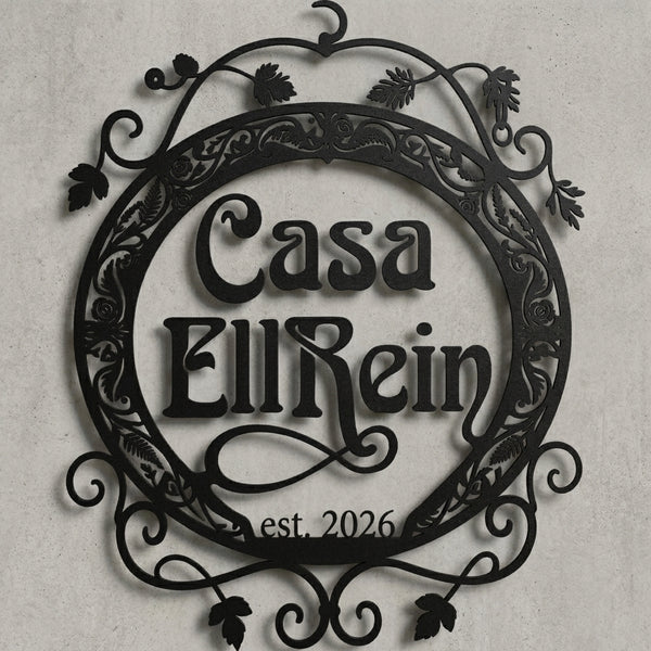 Casa EllRein – Florales Wandschild