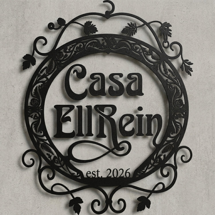 Casa EllRein – Florales Wandschild
