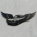 Emblem-Wandschild Auto mit Flügeln Steelmonks