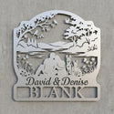Metall-Wandschild Pärchen am See – Familie BLANK