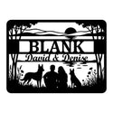Querformat-Panorama „BLANK“ – David & Denise mit zwei Malinois