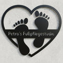 Wandschild Petra's Fußpflegestudio Steelmonks
