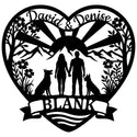 Herz-Wandschild Paar mit zwei Malinois – David & Denise, BLANK