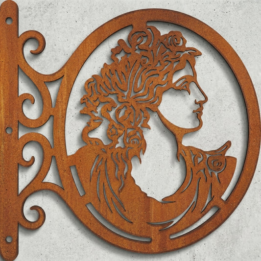 Rundes Wappenschild mit linker Halterung