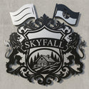 Wappenschild SKYFALL – Löwen & Alpenchalet