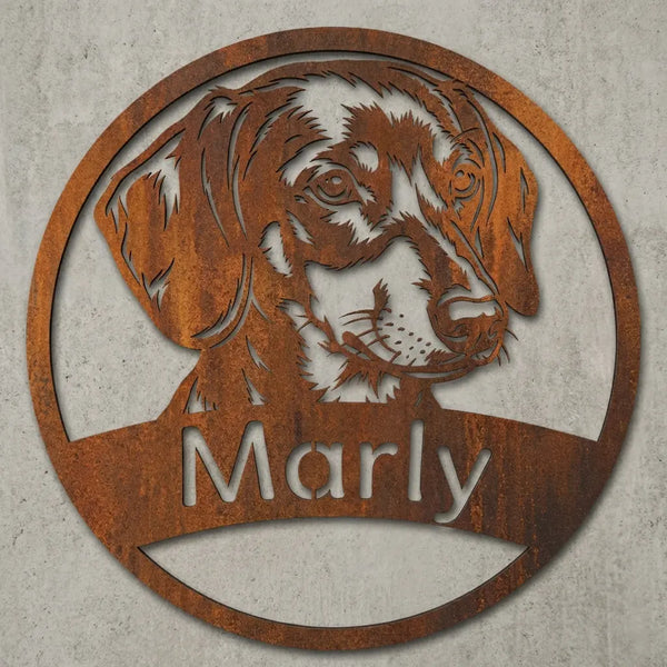 Rundes Hundeschild – Marly Steelmonks