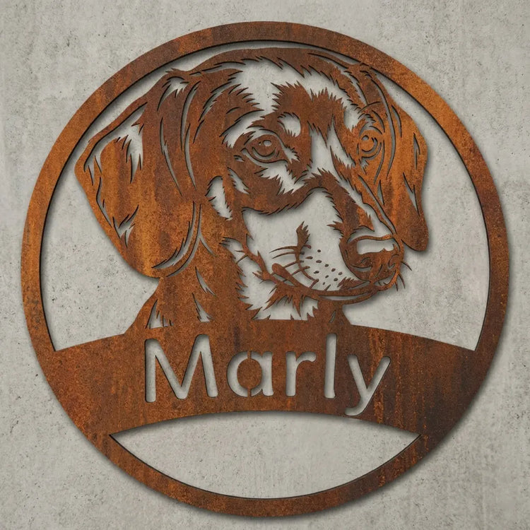 Rundes Hundeschild – Marly