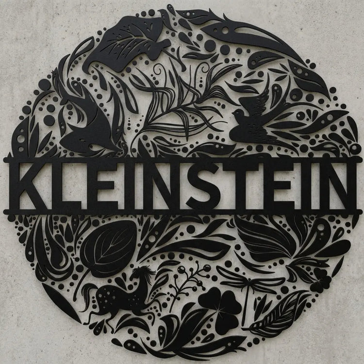 Metall-Wandschild KLEINSTEIN