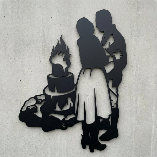 Flur Silhouetten-Wandschild