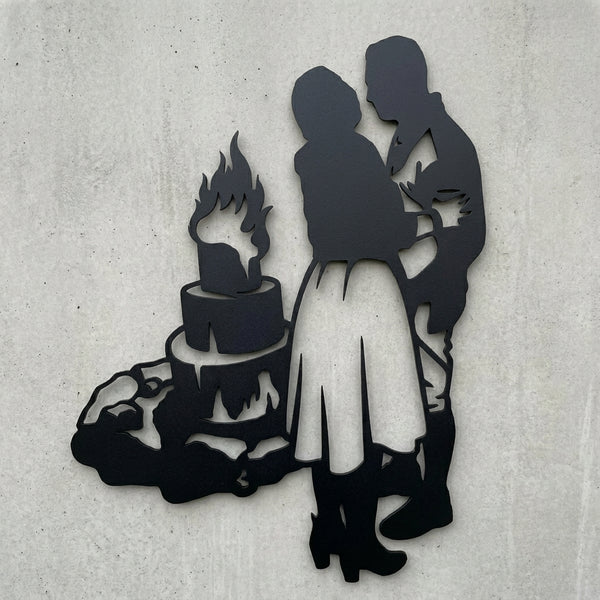 Flur Silhouetten-Wandschild