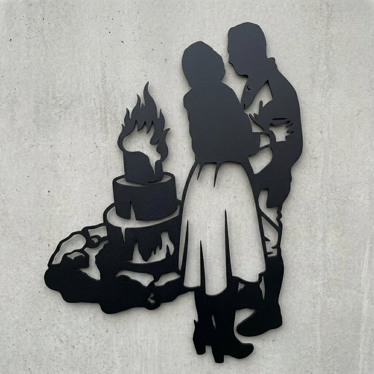 Flur Silhouetten-Wandschild