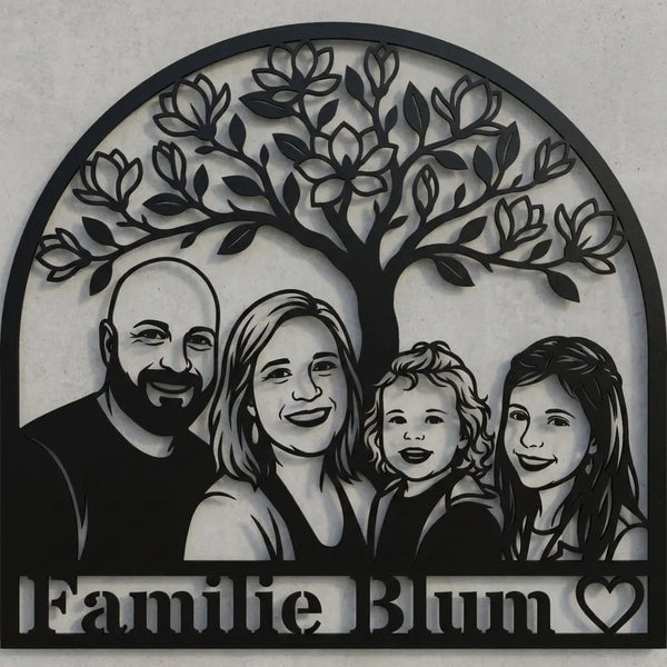 Magnolien-Familienschild – Familie Blum Steelmonks
