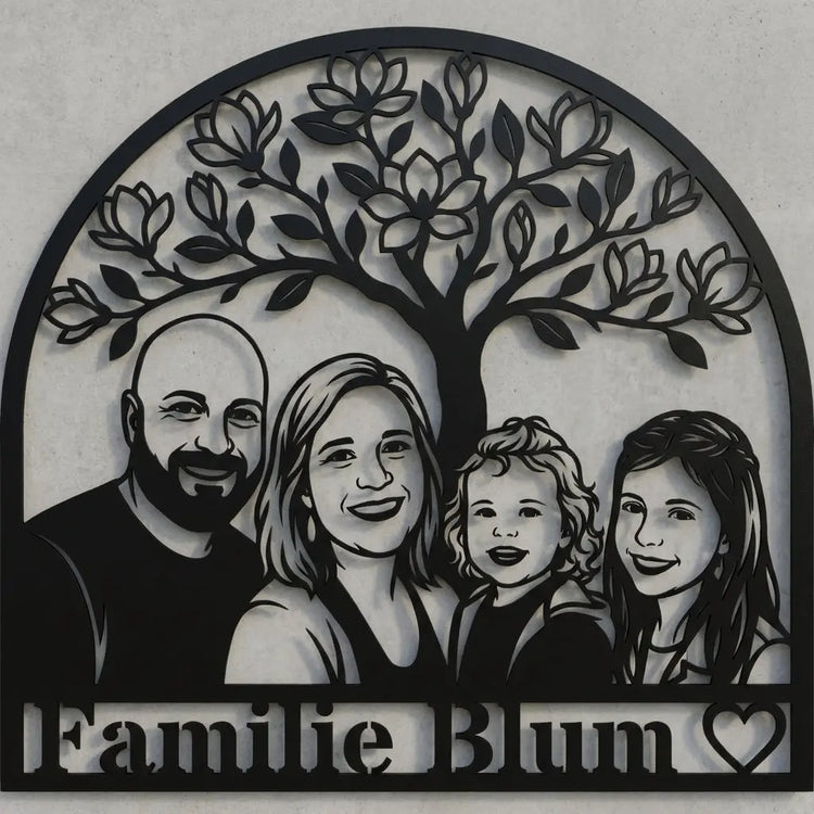 Magnolien-Familienschild – Familie Blum