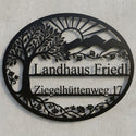 Landhaus Metall-Wandschild
