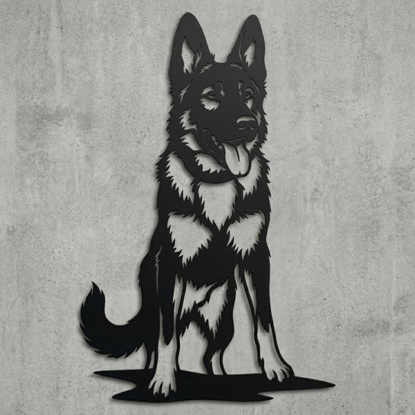 Hund Konturbild Wandschild
