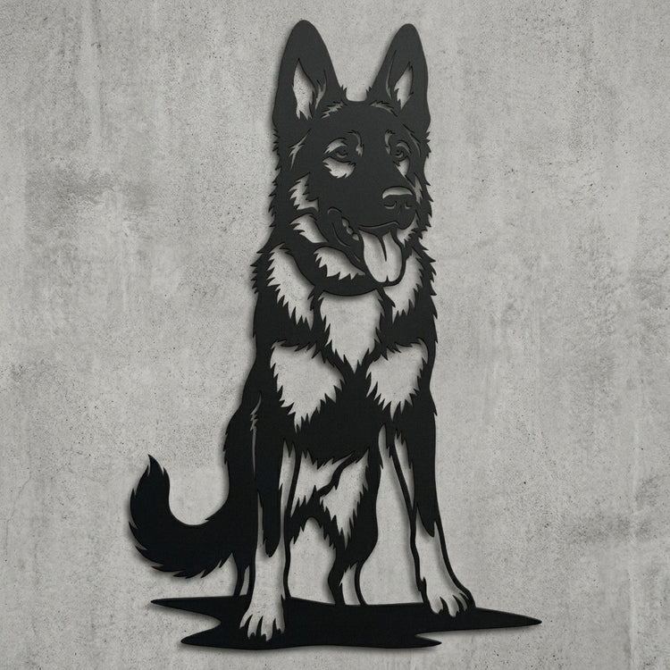 Hund Konturbild Wandschild