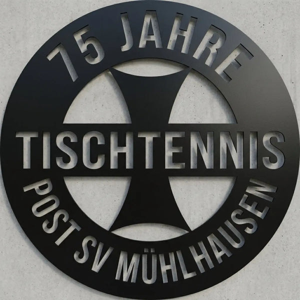 Jubiläums-Emblem Post SV Mühlhausen – Tischtennis (75 Jahre) Steelmonks