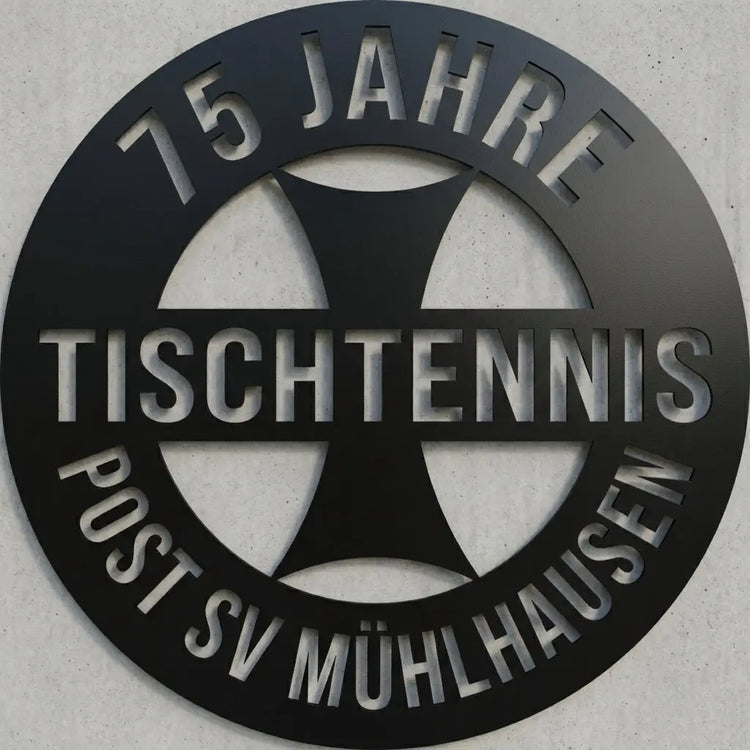 Jubiläums-Emblem Post SV Mühlhausen – Tischtennis (75 Jahre)