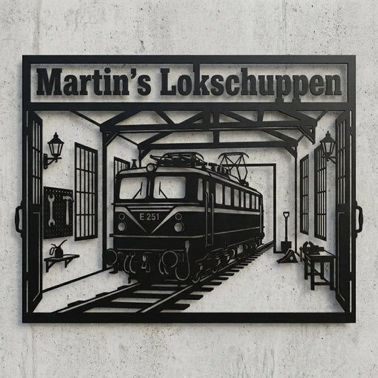Wandschild Martin's Lokschuppen E 251 Steelmonks