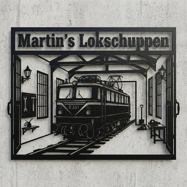 Wandschild Martin's Lokschuppen E 251 Steelmonks