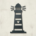 Leuchtturm Wandschild Anthrazit Steelmonks