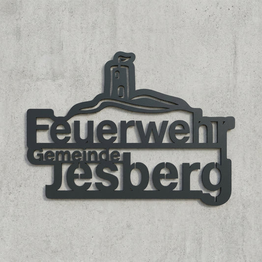 Metall-Wandschild Jesberg