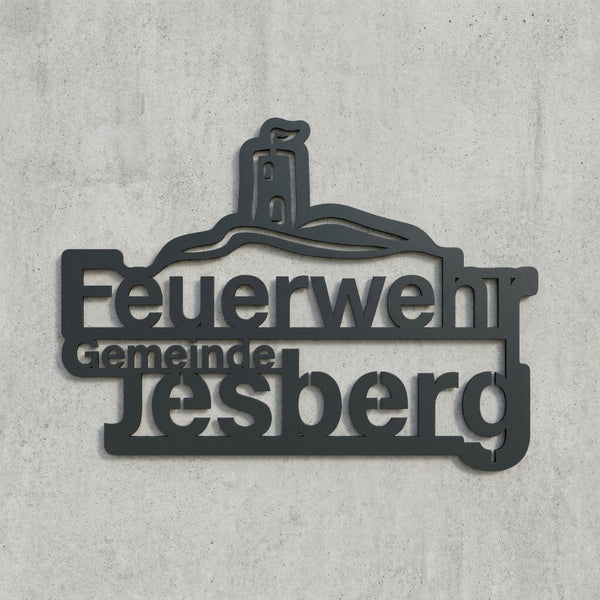 Metall-Wandschild Jesberg