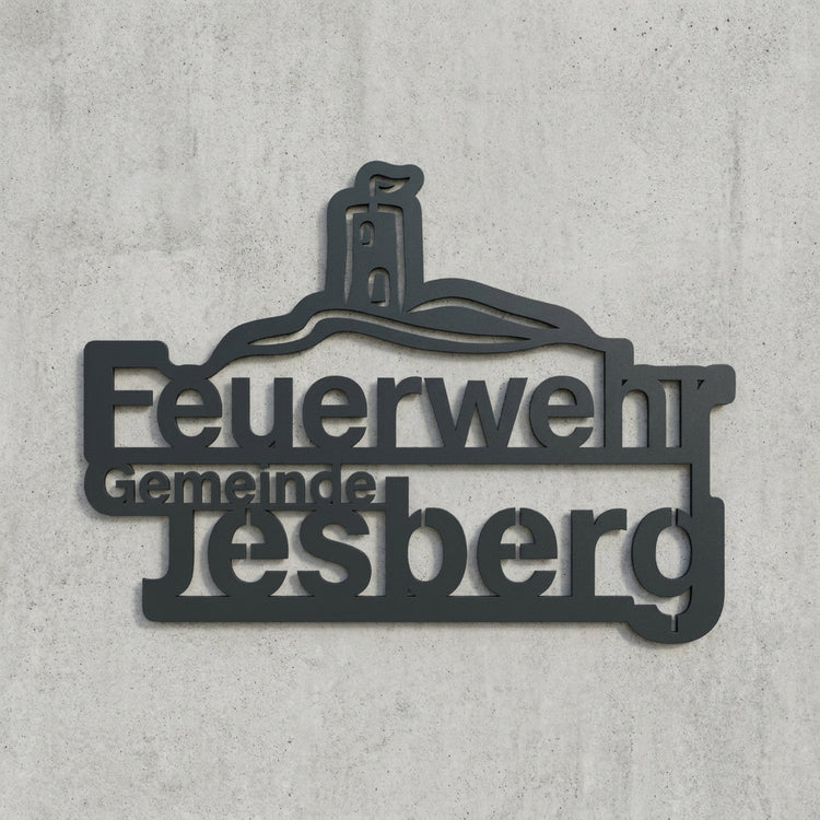 Metall-Wandschild Jesberg