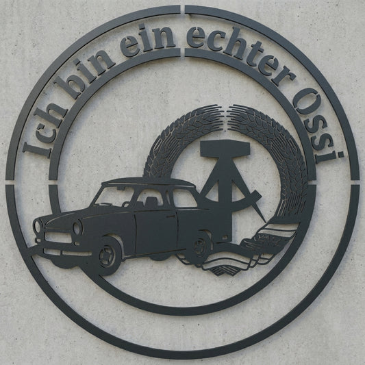 Rundes Wandschild mit Text – Referenzmotiv