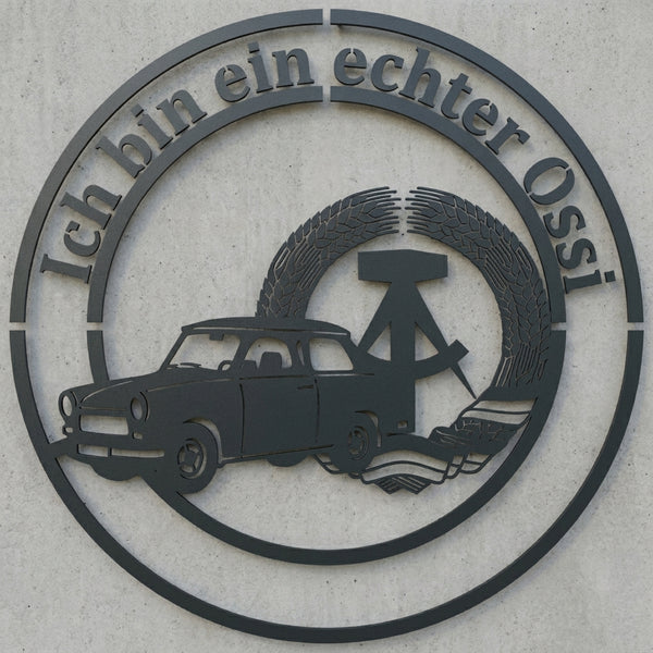 Rundes Wandschild mit Text – Referenzmotiv