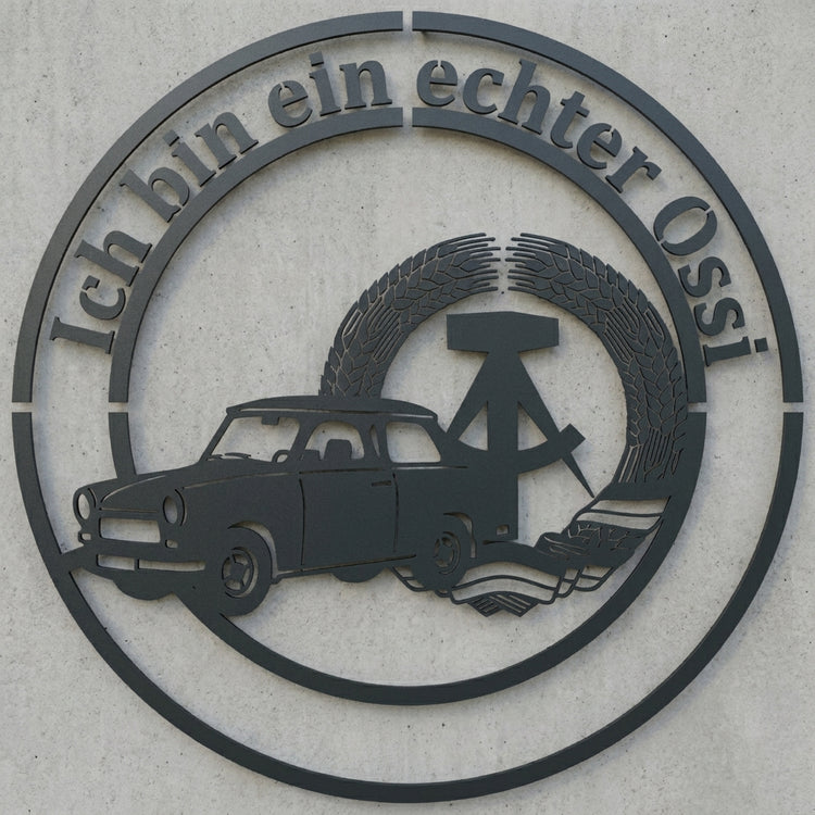Rundes Wandschild mit Text – Referenzmotiv