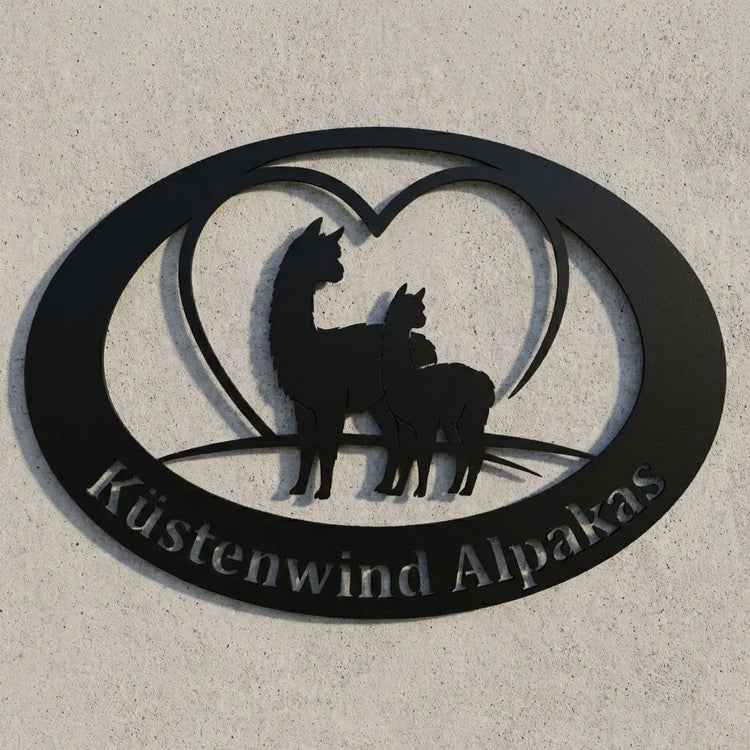 Silhouetten-Wandschild nach Foto