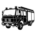 LF16 Feuerwehr Silhouette Wandschild Steelmonks