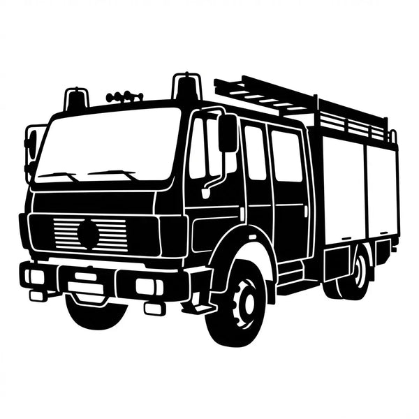 LF16 Feuerwehr Silhouette Wandschild Steelmonks