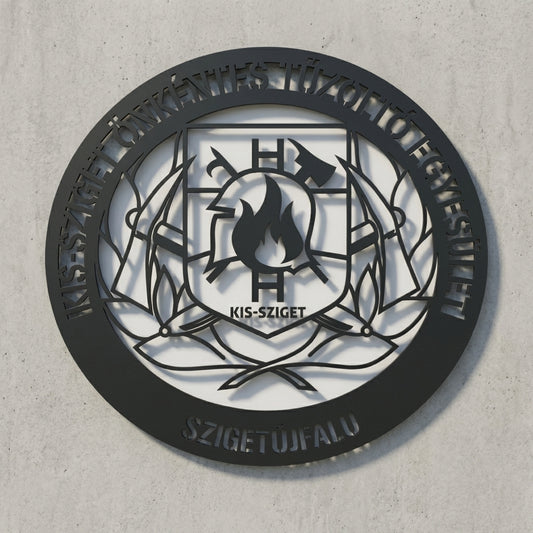 Feuerwehr Emblem-Wandschild Kis-Sziget – Szigetújfalu