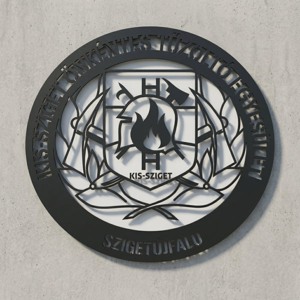 Feuerwehr Emblem-Wandschild Kis-Sziget – Szigetújfalu