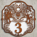 Metall-Wandschild Motiv nach Vorlage