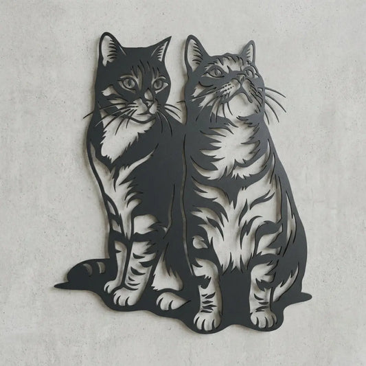 Katzen-Duo Silhouette Steelmonks