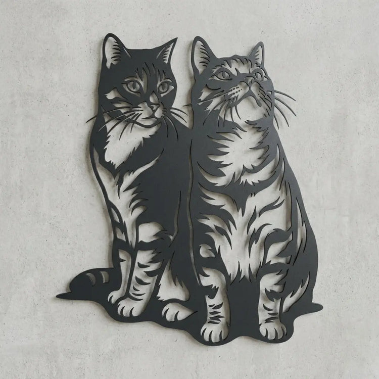 Katzen-Duo Silhouette