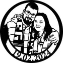 Rundes Emblem mit Datum Steelmonks