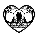 Herzschild Paar mit Malinois – Hochzeit