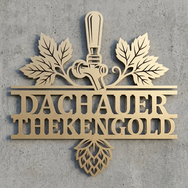 Lokal Kontursilhouette Wandschild