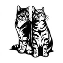 Katzen-Duo Silhouette Steelmonks