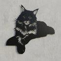 Katze Silhouetten-Wandschild Steelmonks