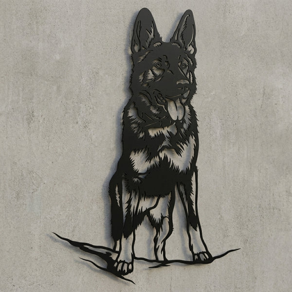 Hundekontur Silhouette Wandschild