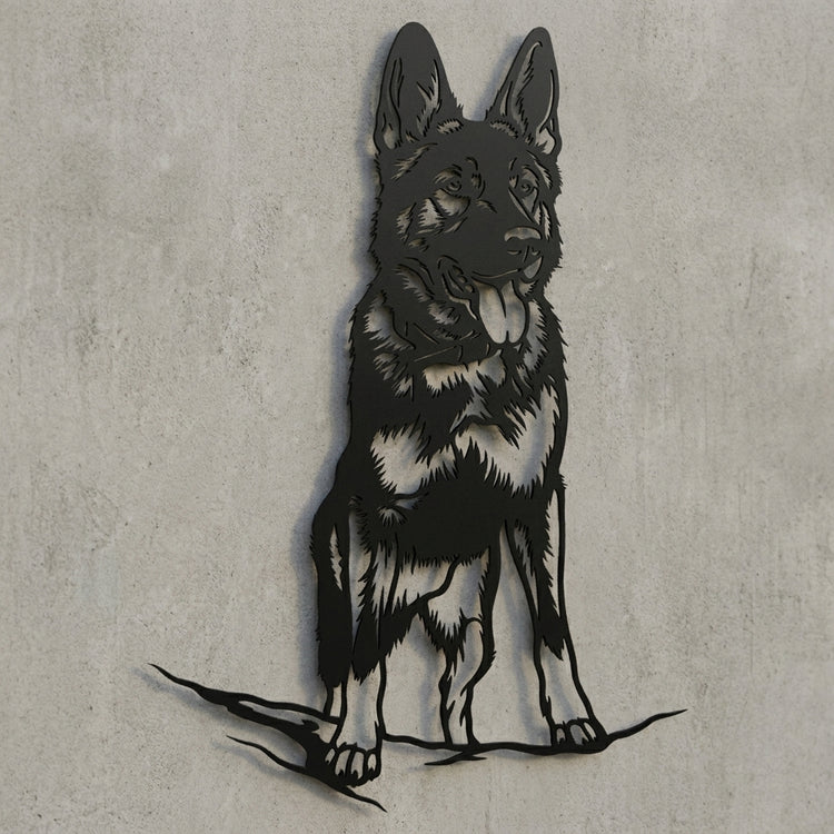 Hundekontur Silhouette Wandschild