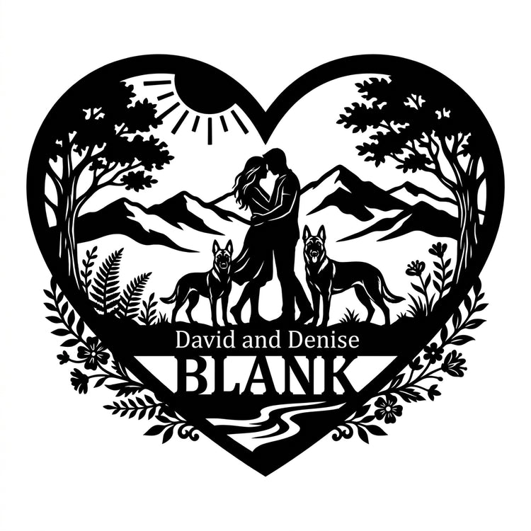 Herz-Wandschild Malinois David Denise BLANK