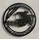 Rundes Schild Mähdrescher – AgroConcept 10 Years